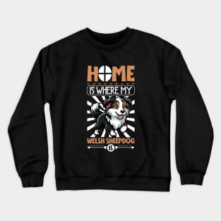 Home is with my Welsh Sheepdog Crewneck Sweatshirt